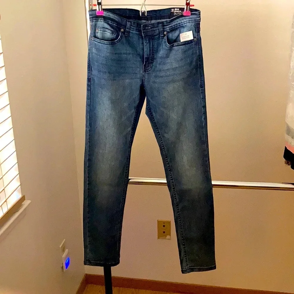 BUFFALO David Bitton Mens Blue Skinny Jeans Size 16 BNWT